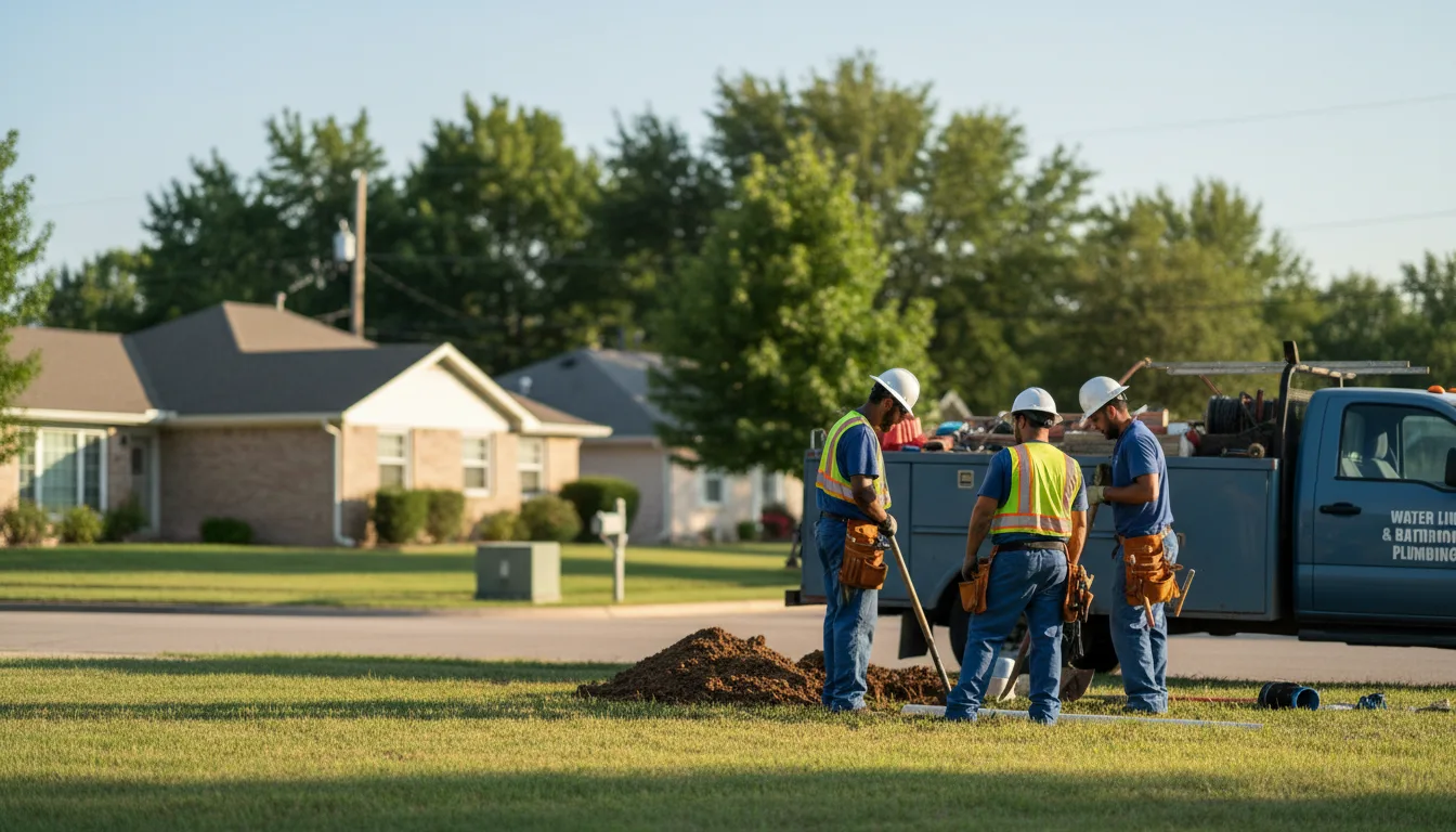 Residential water line and bathroom plumbing service in Marlborough, MA